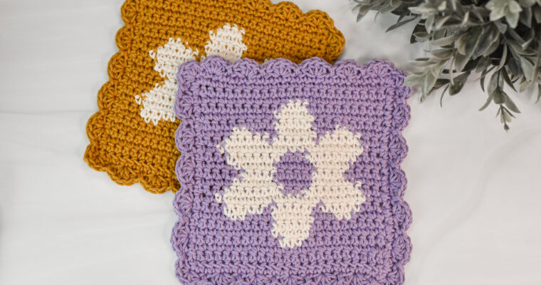 Flower Dishcloth Crochet Pattern
